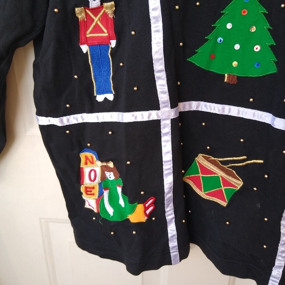 Chaus Women Holiday Shirt Christmas Ugly Party Vintage Retro Winter Long Sleeve - Picture 8 of 15